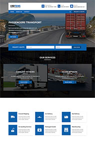 蓝色物流运输公司HTML5模板