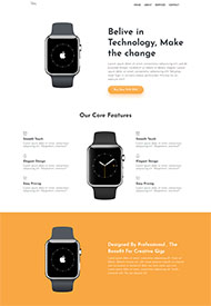 智能穿戴手表Bootstrap4模板 