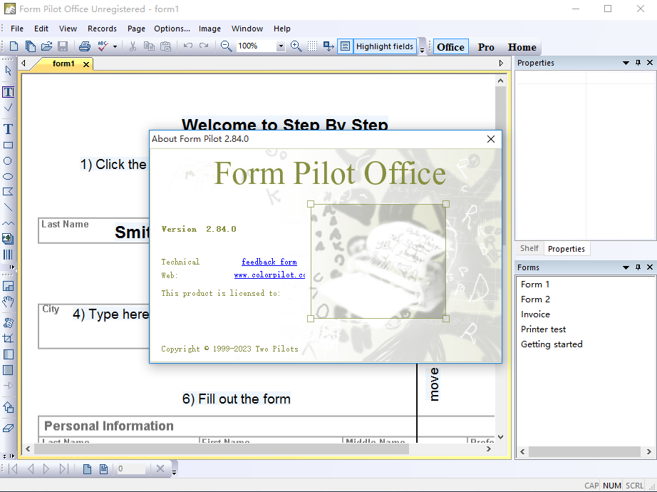 form pilot pro(填充纸张表格设计)软件