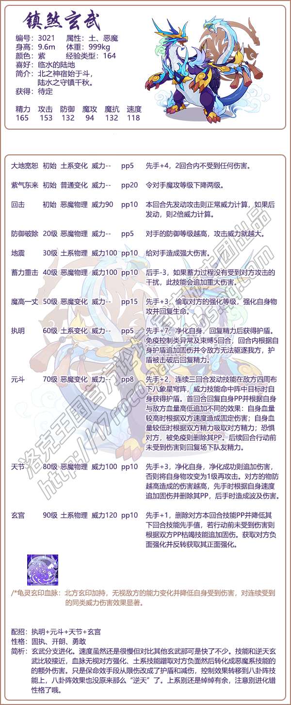 性格好的洛克王国玄武镇煞在哪抓能得（镇煞玄武最新技能搭配表）