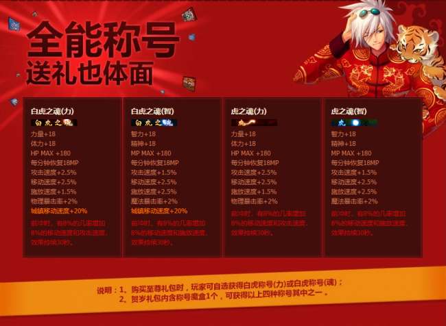 DNF白虎之魂是哪一年的称号（称号属性、时装及选择推荐）